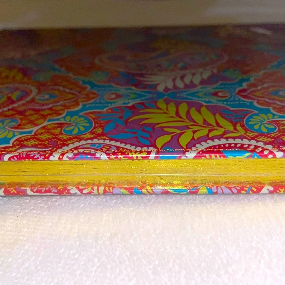 🎉HP🎉New! Vera Bradley Paisley Paradise Leatherette 130 Pg Gold Lined Journal🧡